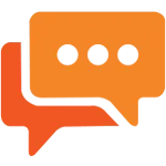 Orange chat or message icons