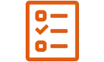 Orange list icon 