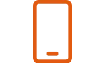 Orange smartphone icon
