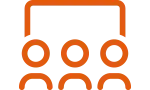 Orange conference icon