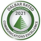 Dalbar 2021 participant web experience award seal