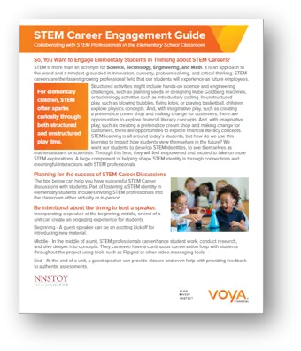 STEM Career Engagement Guide for the Elementary School Classroom