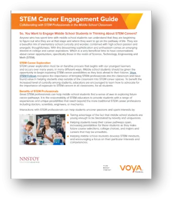 STEM Career Engagement Guide for for the Middle School Classroom